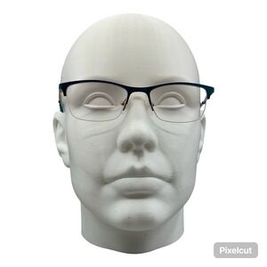 Vincent Chase VC E13400 C6 Teal Rose Gold Semi-Rimless Eyeglasses 50-18-140